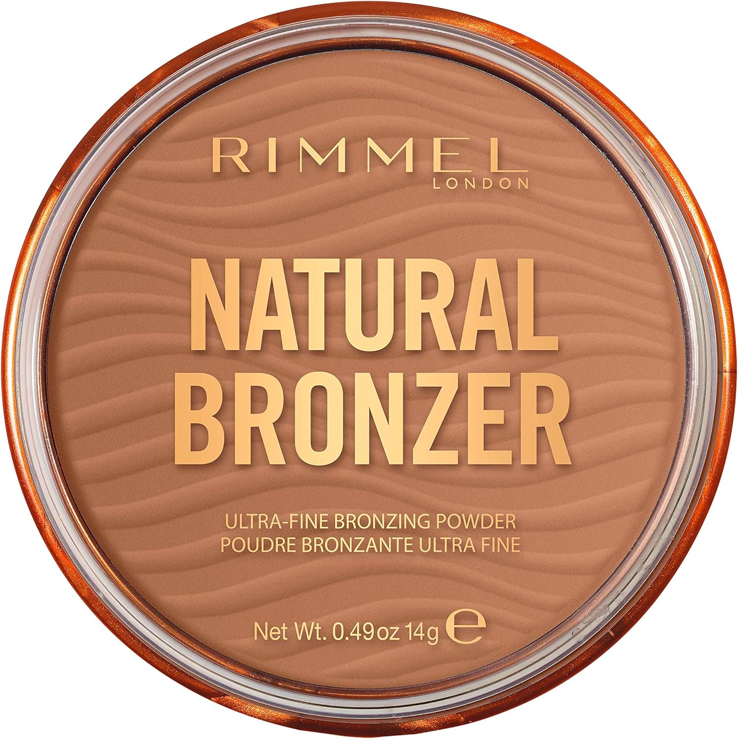 RIMMEL LONDON - Natural Bronzer - Silky-Smooth & Ultra-Fine Bronzing Powder - Sunkissed Look, Mimicking Natural Tan - 002 Sunbronze - 14g