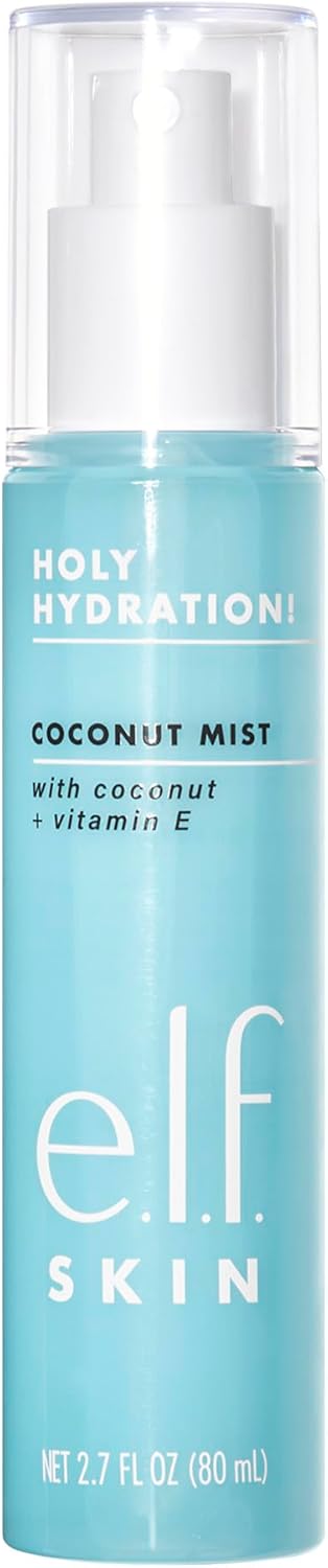 e.l.f. Hydrating Coconut Mist, Lightweight, Scented, Versatile, Refreshes, Soothes, Invigorates, Infused with Vitamin E, 2.7 Fl Oz