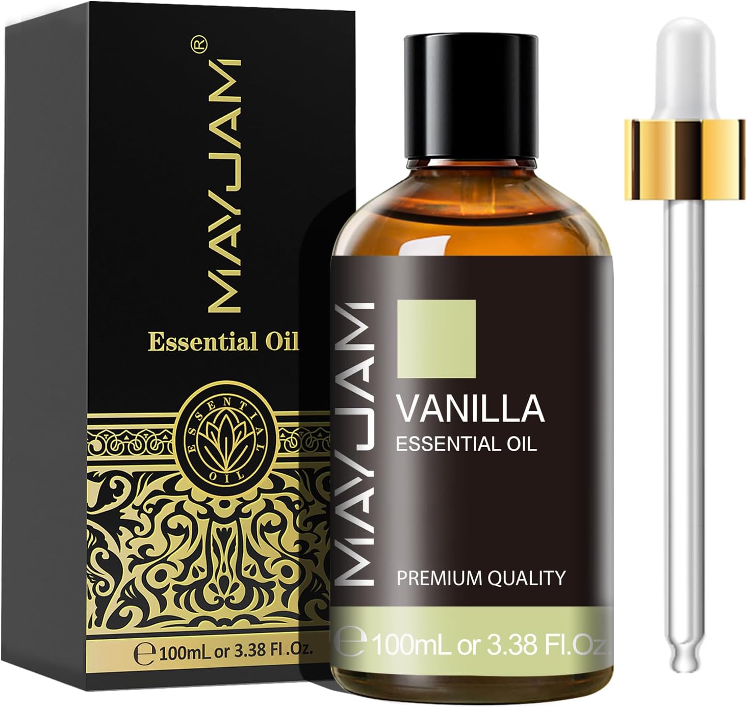 MAYJAM Vanilla Essential Oils 100ML, Vanilla Oil for Diffuser, Humidifier, DIY, Home, Office