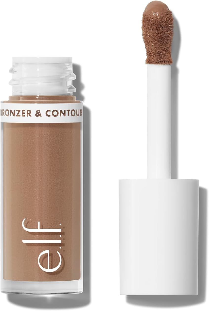 e.l.f. Camo Liquid Bronzer & Contour, Silky Highly Pigmented Formula, Creates a Long-Lasting Bronzed Glow & Natural Look, Vegan & Cruelty-Free, 2 Fair/Light